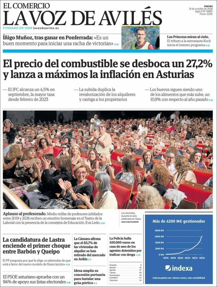 Portada de El Comercio - Avilés (Espa&ntilde;a)