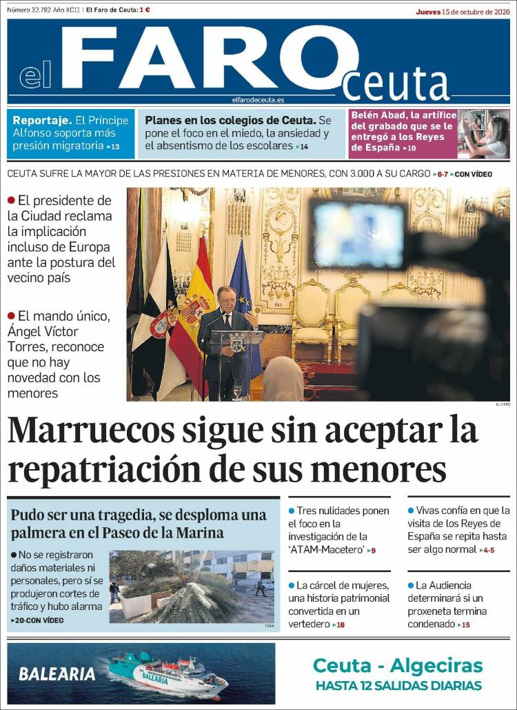 Portada de El Faro de Ceuta (Espa&ntilde;a)