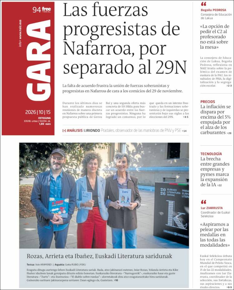 Portada de Gara (Espa&ntilde;a)