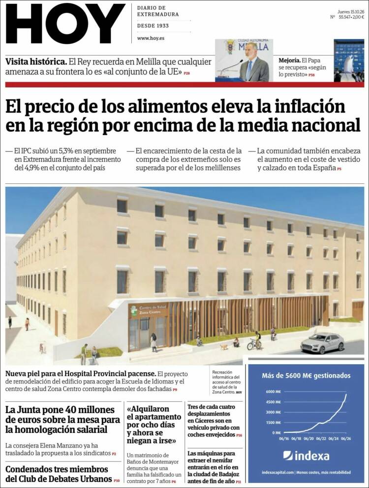 Portada de Hoy - Badajoz (Espa&ntilde;a)