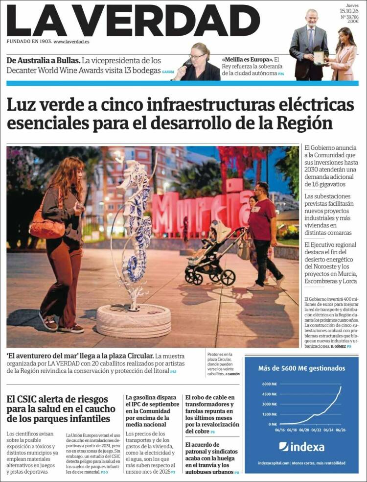 Portada de La Verdad de Murcia (Espa&ntilde;a)