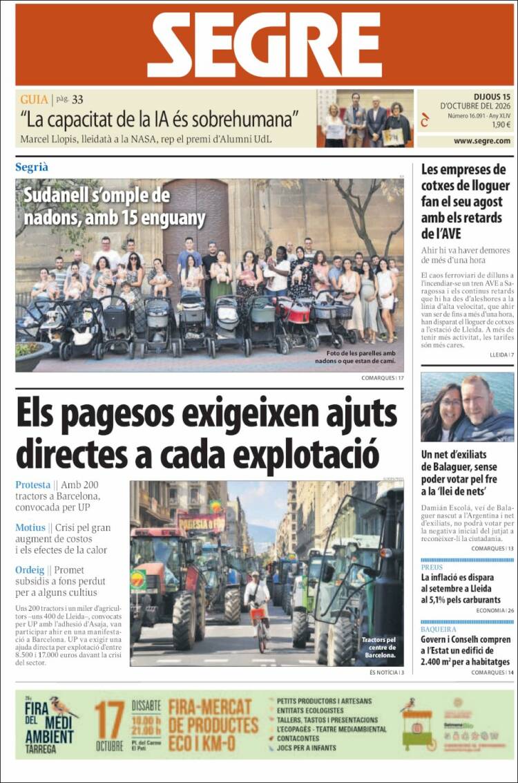Portada de Segre (Espa&ntilde;a)
