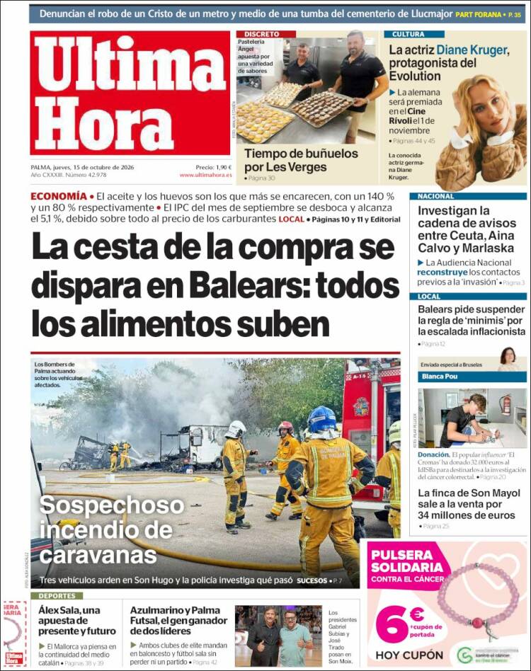 Portada de Última Hora (Espa&ntilde;a)