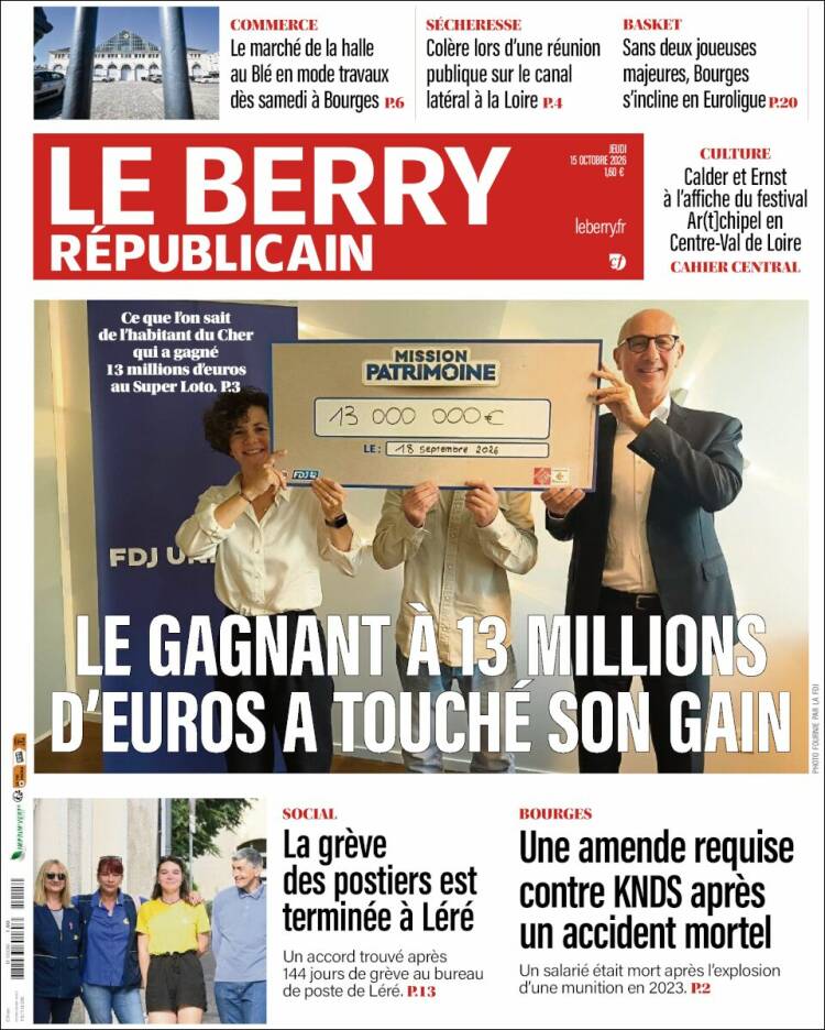 Portada de Berry Republicain (Francia)
