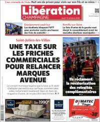 Portada de Libération Champagne (Francia)