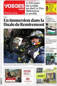 Portada de Vosges Matin (Francia)