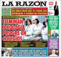 Portada de La Razón (Peru)