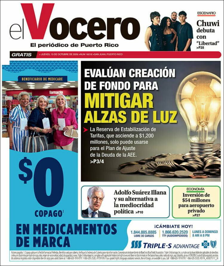Portada de Vocero (Puerto Rico)