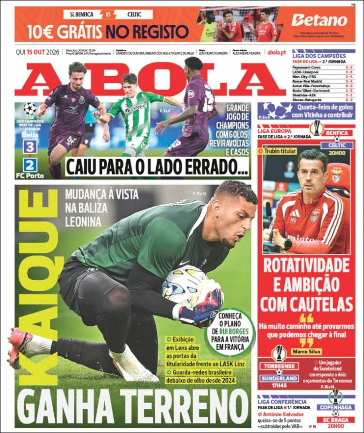 Portada de A Bola (Portugal)