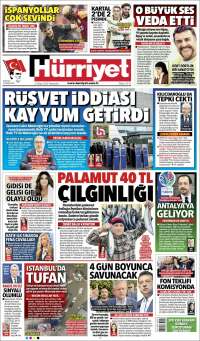 Portada de Hürriyet (Turqu&iacute;a)