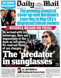 Portada de Daily Mail (Reino Unido)