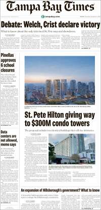 Portada de Tampa Bay Times (USA)