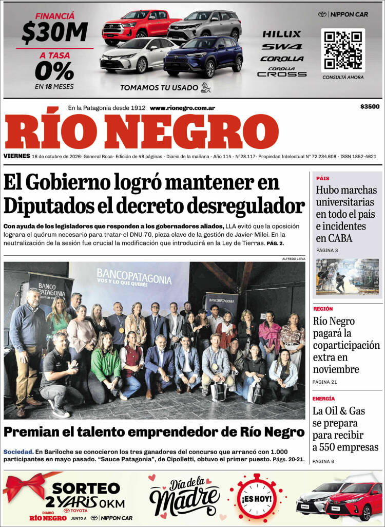 Portada de Rio Negro (Argentina)