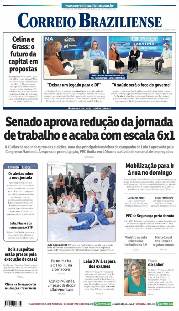 Portada de Correio Braziliense (Brasil)