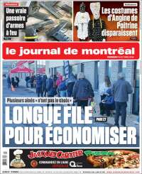 Portada de Le Journal de Montréal (Canad&aacute;)