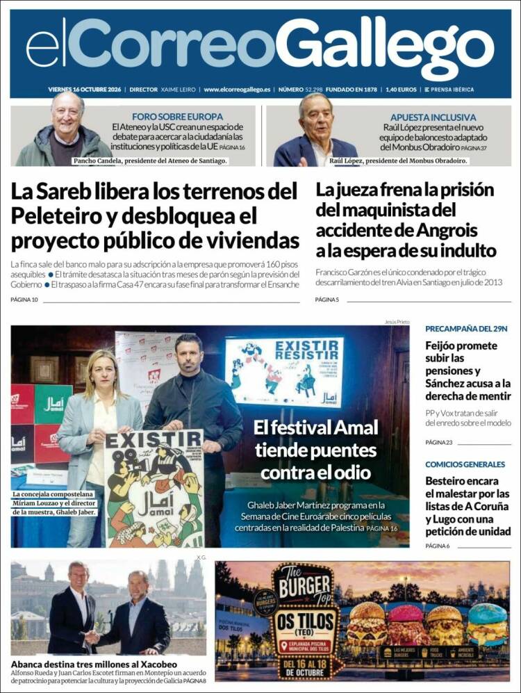 Portada de El Correo Gallego (Espa&ntilde;a)