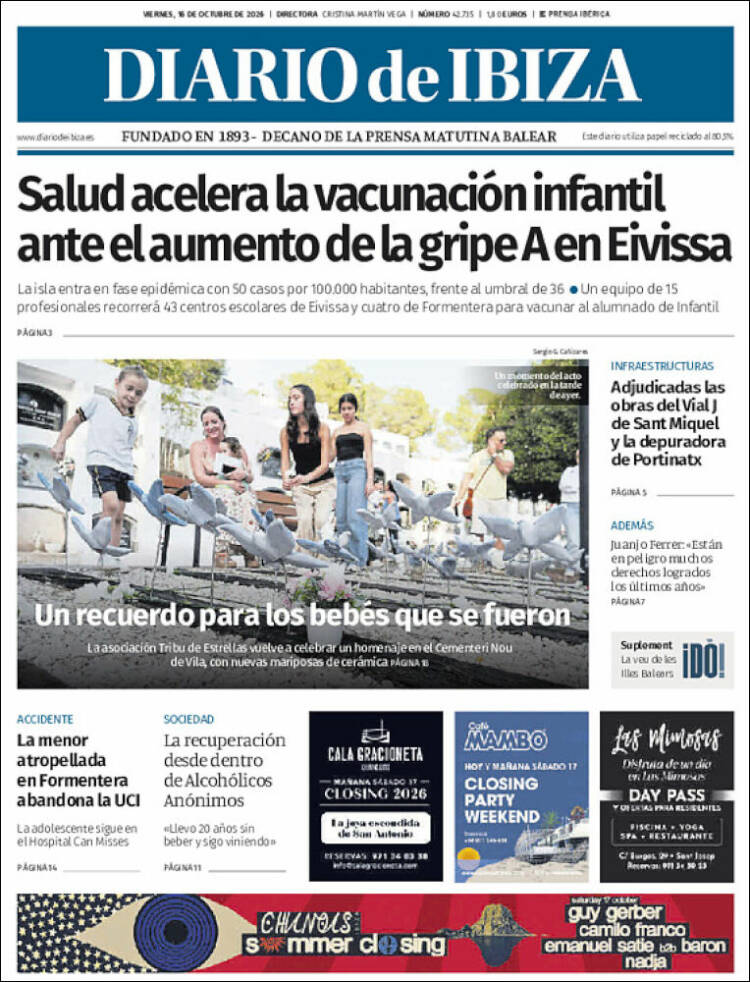 Portada de Diario de Ibiza (Espa&ntilde;a)