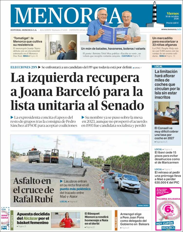 Portada de Menorca - Diario Insular (Espa&ntilde;a)
