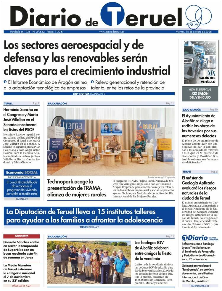 Portada de Diario de Teruel (Espa&ntilde;a)