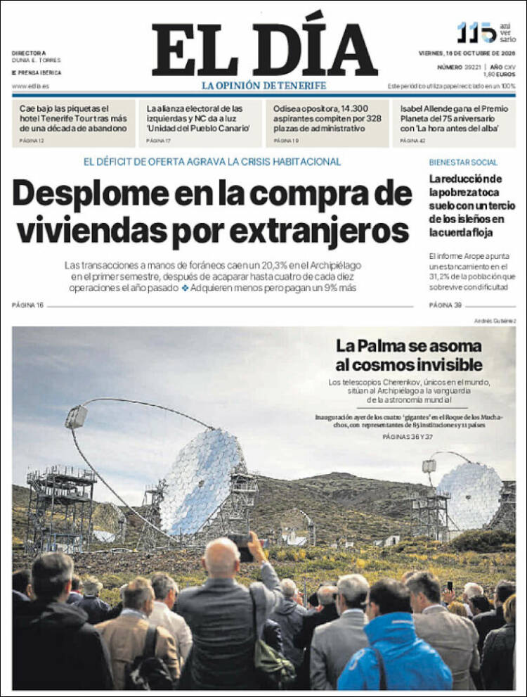 Portada de El Día (Spain)
