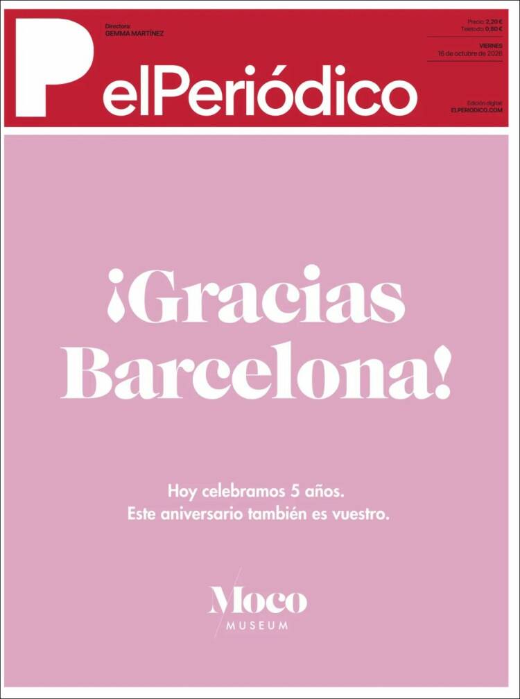 Portada de El Periódico (Espa&ntilde;a)