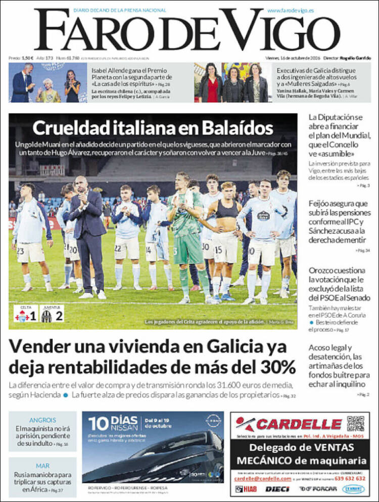 Portada de Faro de Vigo (Espa&ntilde;a)