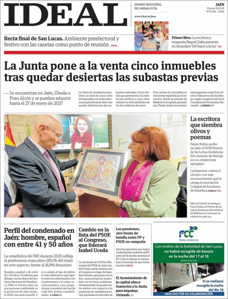 Portada de El Ideal de Jaén (Espa&ntilde;a)
