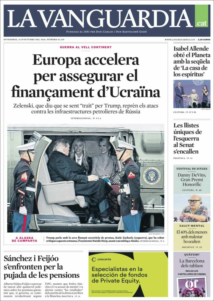 Portada de La Vanguardia (Espa&ntilde;a)