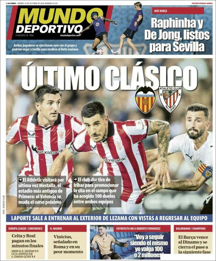 Portada de Mundo Deportivo Bizkaia (Espa&ntilde;a)