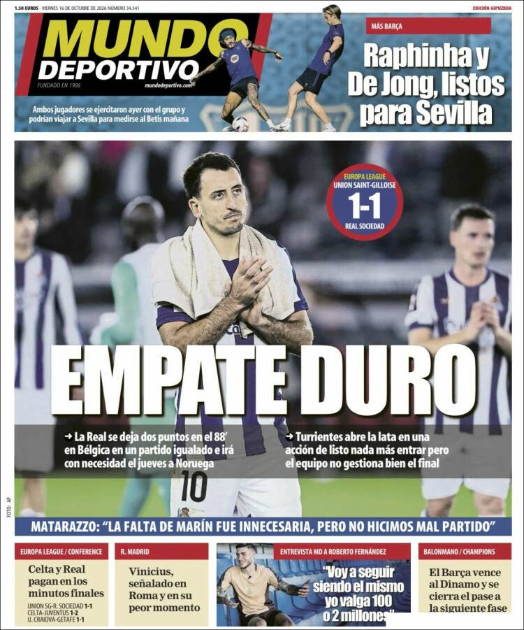 Portada de Mundo Deportivo Gipuzkoa (Espa&ntilde;a)