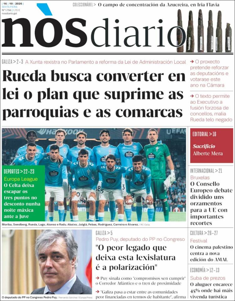 Portada de Nòs Diario (Espa&ntilde;a)