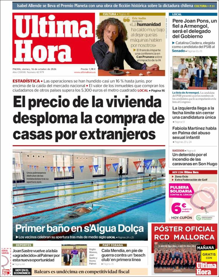 Portada de Última Hora (Spain)