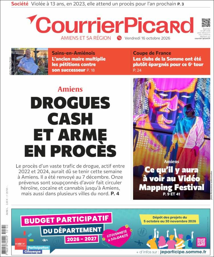 Portada de Courrier Picard (Francia)