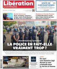 Portada de Libération Champagne (Francia)