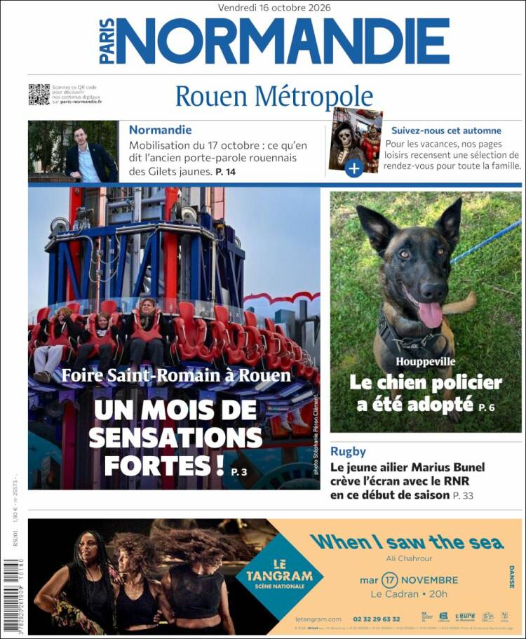 Portada de Paris Normandie (Francia)