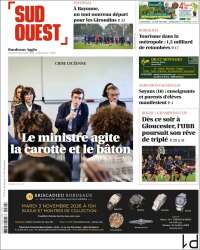Portada de Sud Ouest (Francia)
