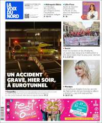Portada de La Voix du Nord (Francia)