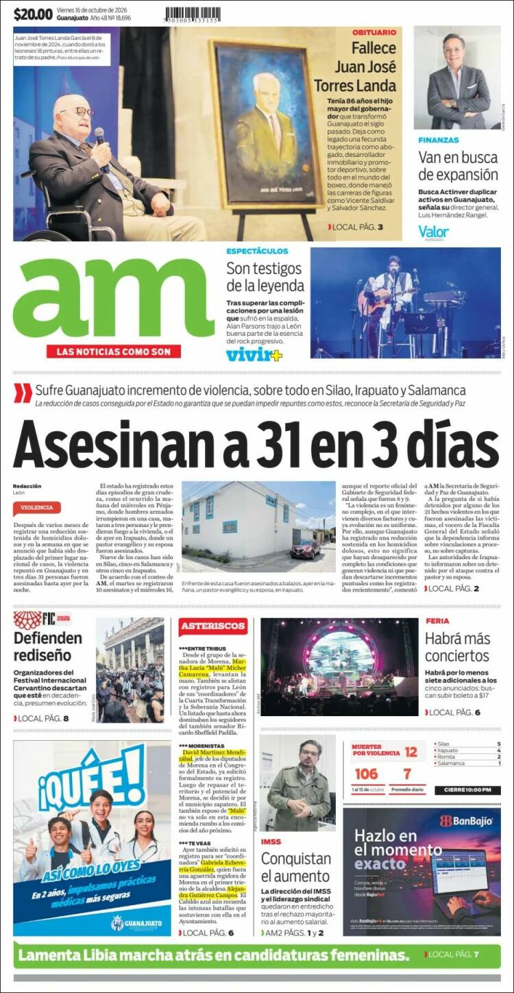 Portada de Al Día A.M. (M&eacute;xico)