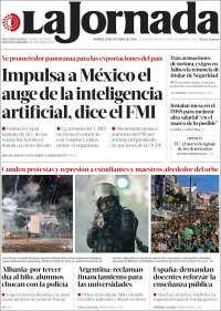Portada de La Jornada (M&eacute;xico)