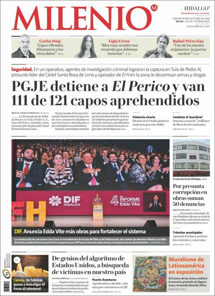 Portada de Milenio de Hidalgo (Mexico)
