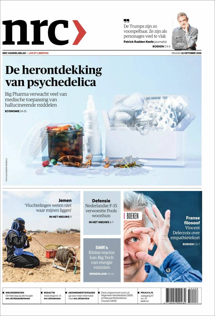 Portada de NRC Handelsblad (Pa&iacute;ses Bajos)