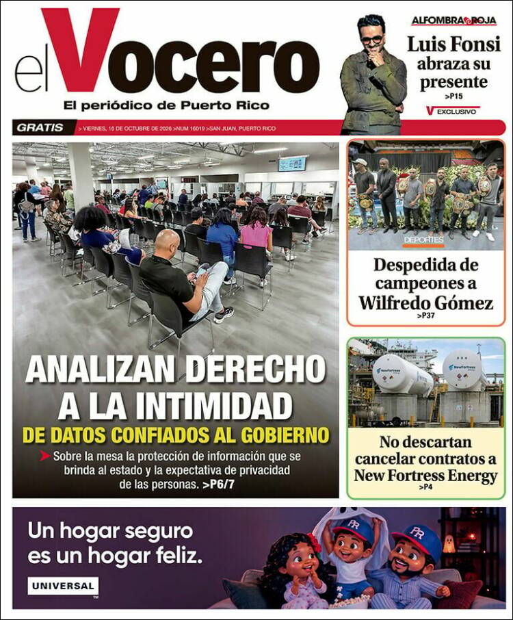 Portada de Vocero (Puerto Rico)