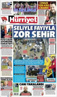 Portada de Hürriyet (Turqu&iacute;a)