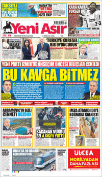 Portada de Yeni Asır (Turqu&iacute;a)