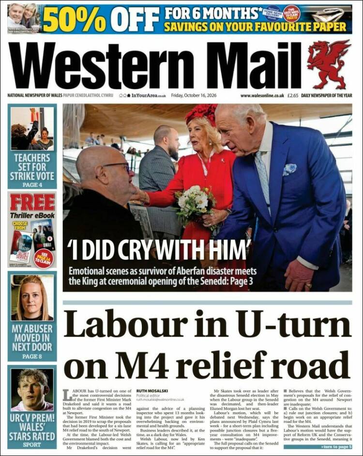 Portada de Western Mail (United Kingdom)