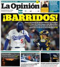 Portada de La Opinión (USA)