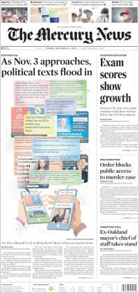 Portada de San Jose Mercury News (USA)