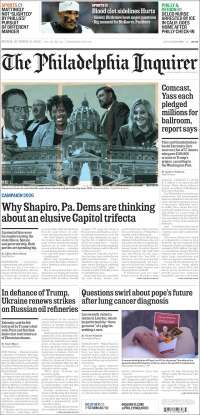 Portada de Philadelphia Inquirer (USA)