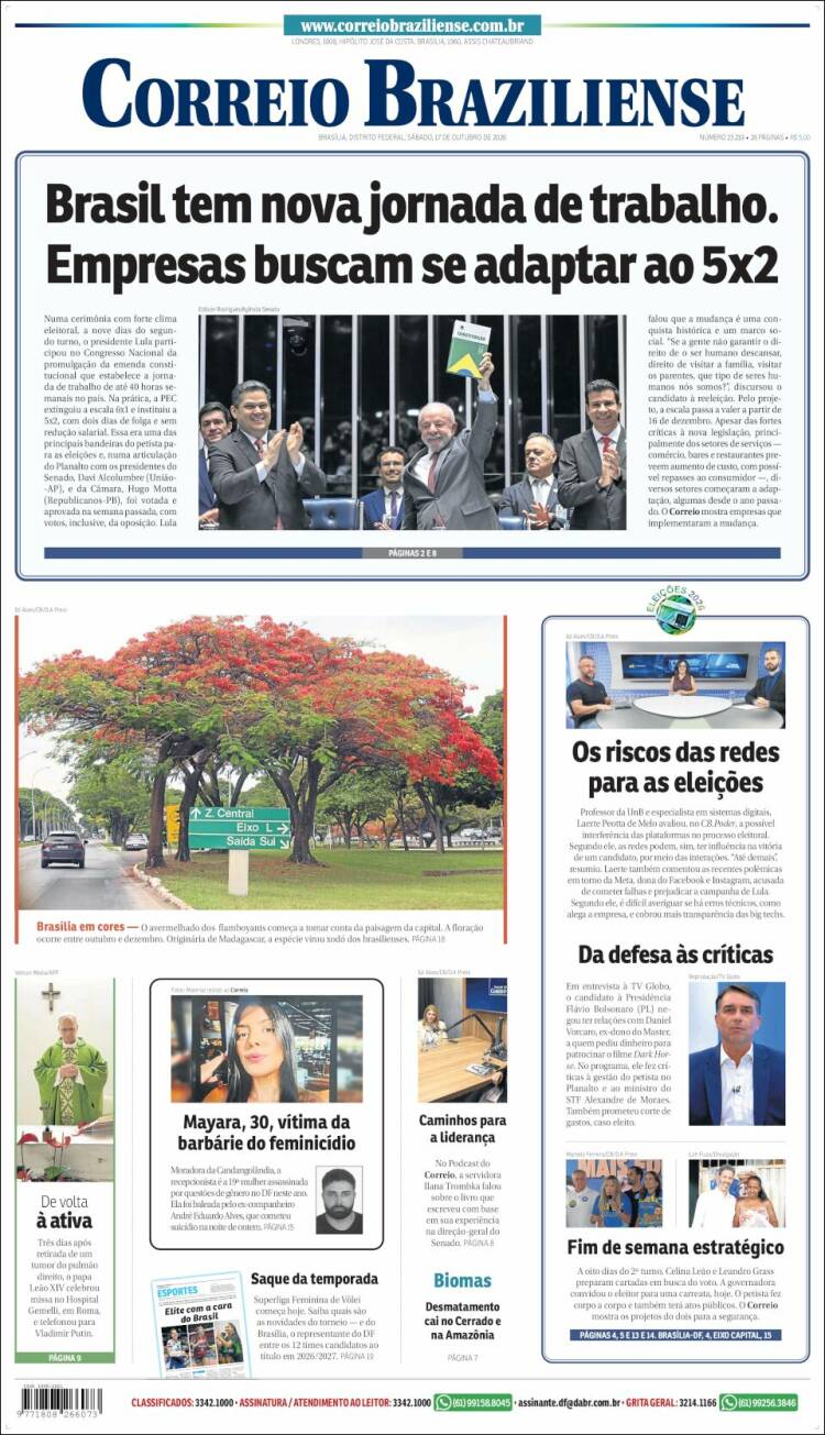 Portada de Correio Braziliense (Brasil)