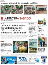 Portada de La Tercera (Chili)